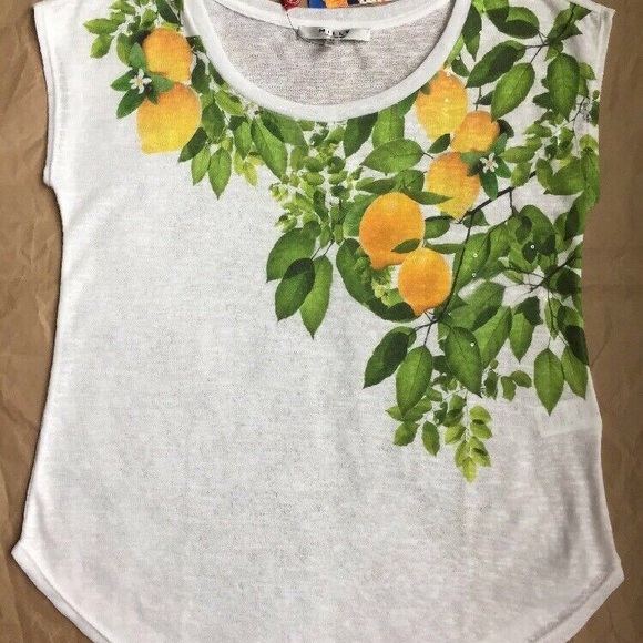 MILLY for DesigNation SHIRT Size: XS (EXTRA SMALL) NWOT Lemon Sequin - Picture 1 of 5